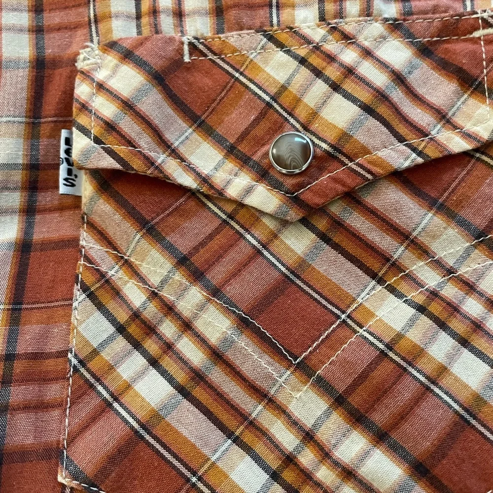 Levi's Vintage Snap Front Patch Pocket Western‎ Cut Chores Shirt Size M